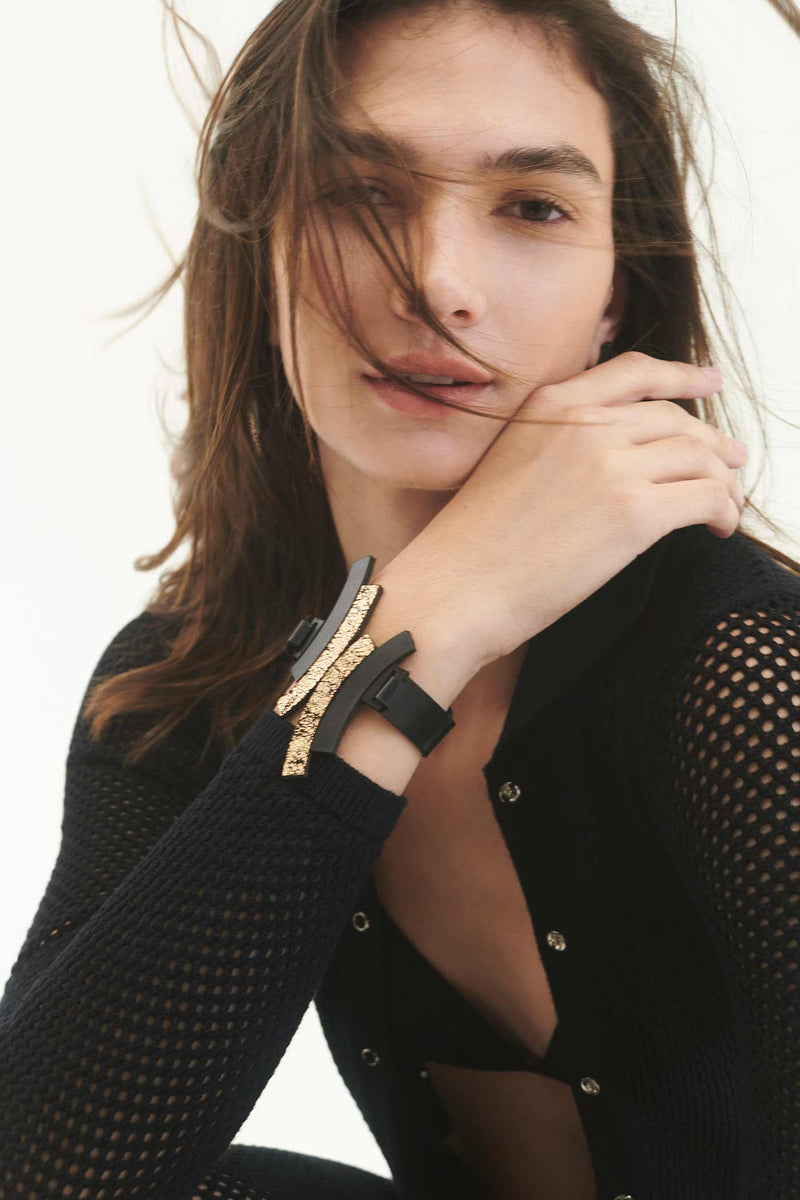 Bracelet Duo - Noir+Or