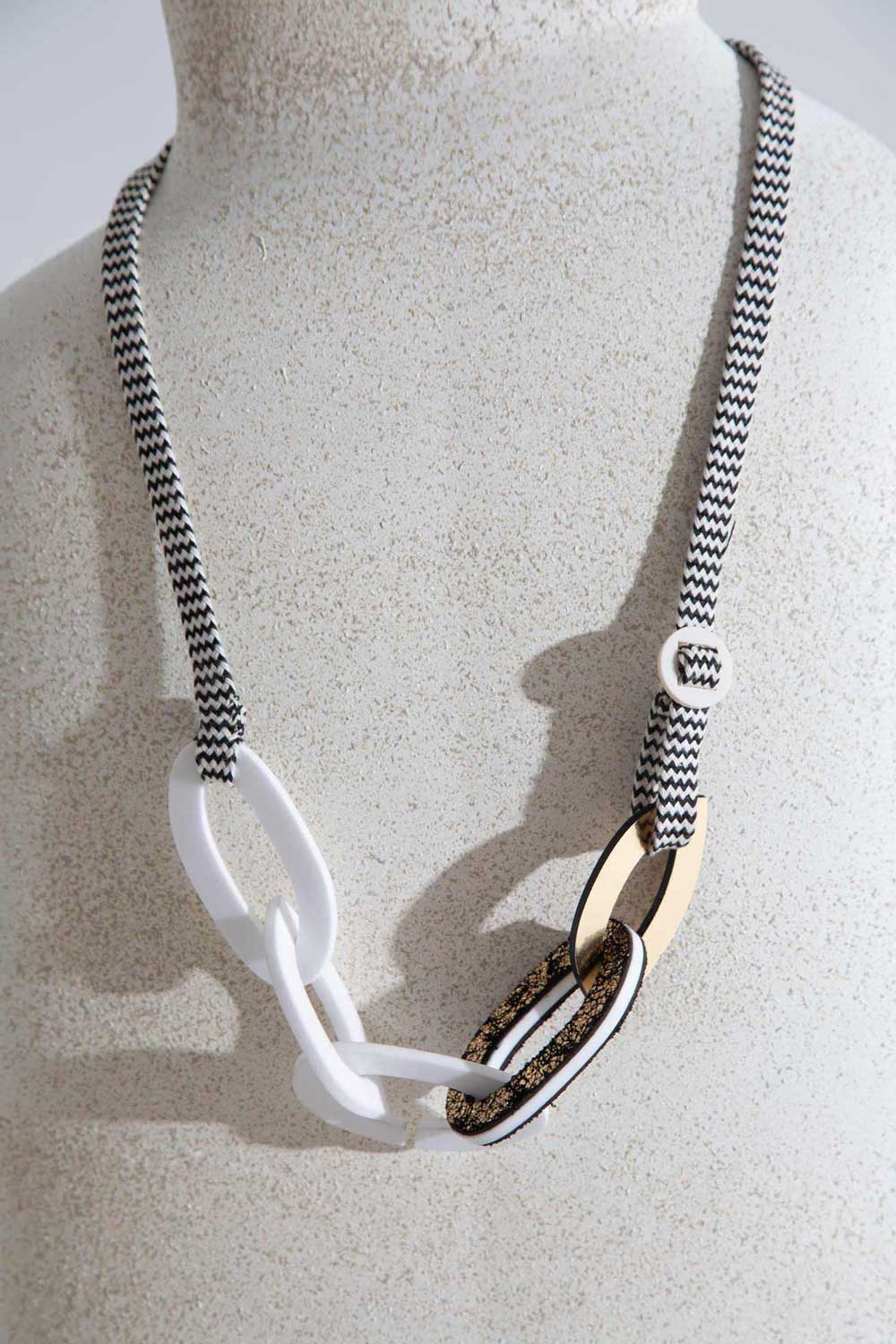 Collier Miss Link - Ivoire+Or