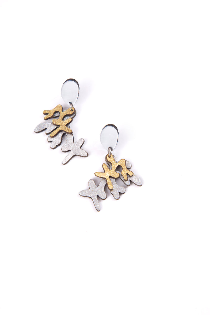 Mar Duo Earrings - Silver/Gold *