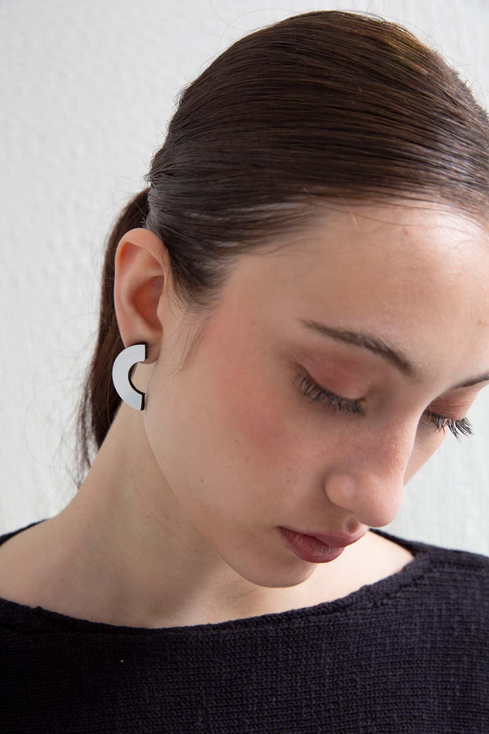Mies Arc Earrings - Silver