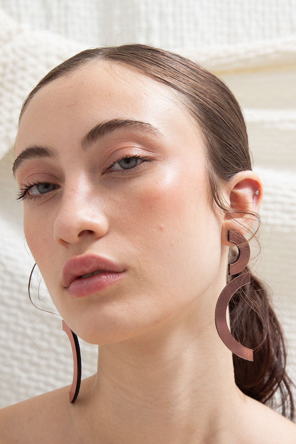 Mies Double Arc Earrings - Cooper