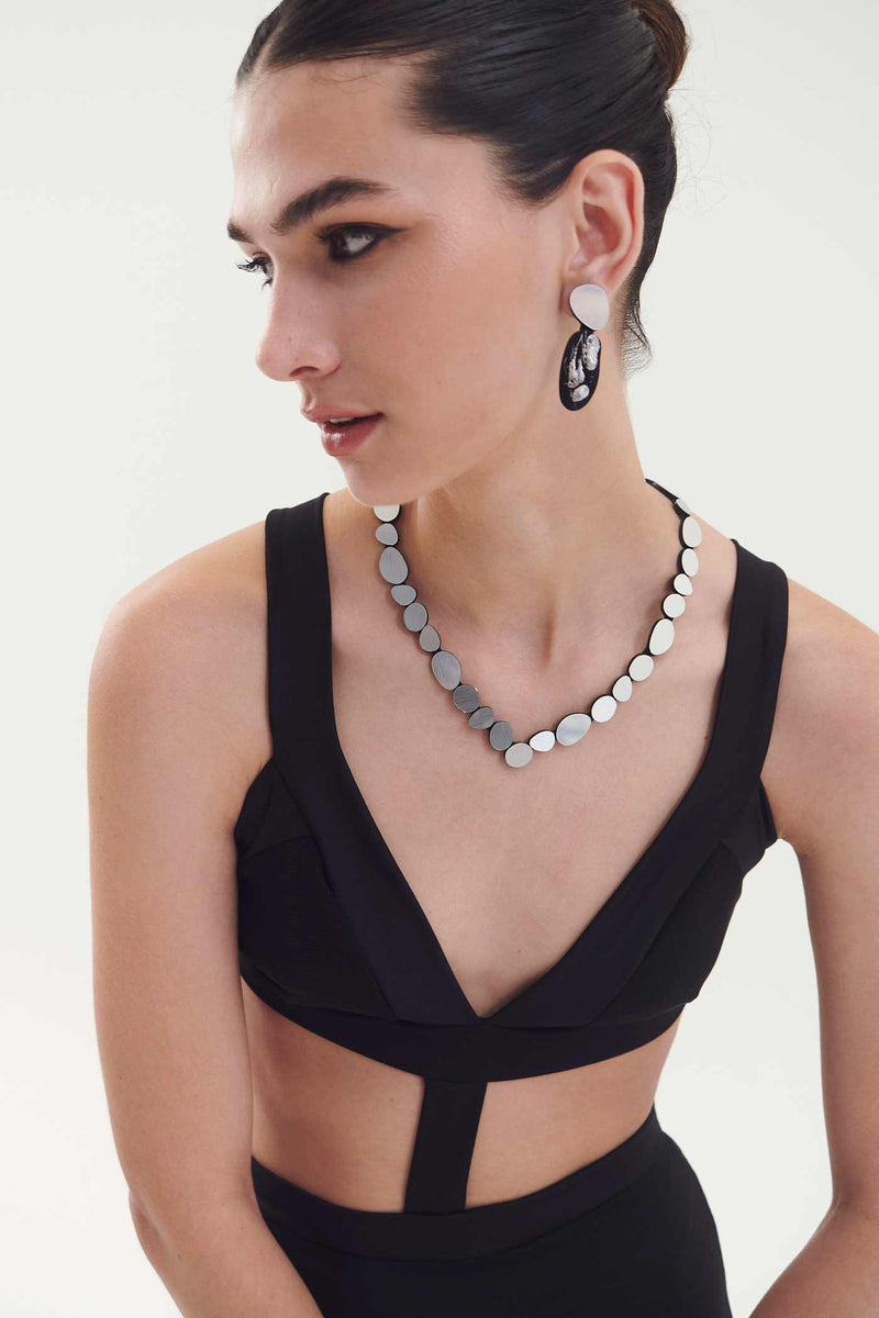 Collier V Réflexions Organiques - Argent