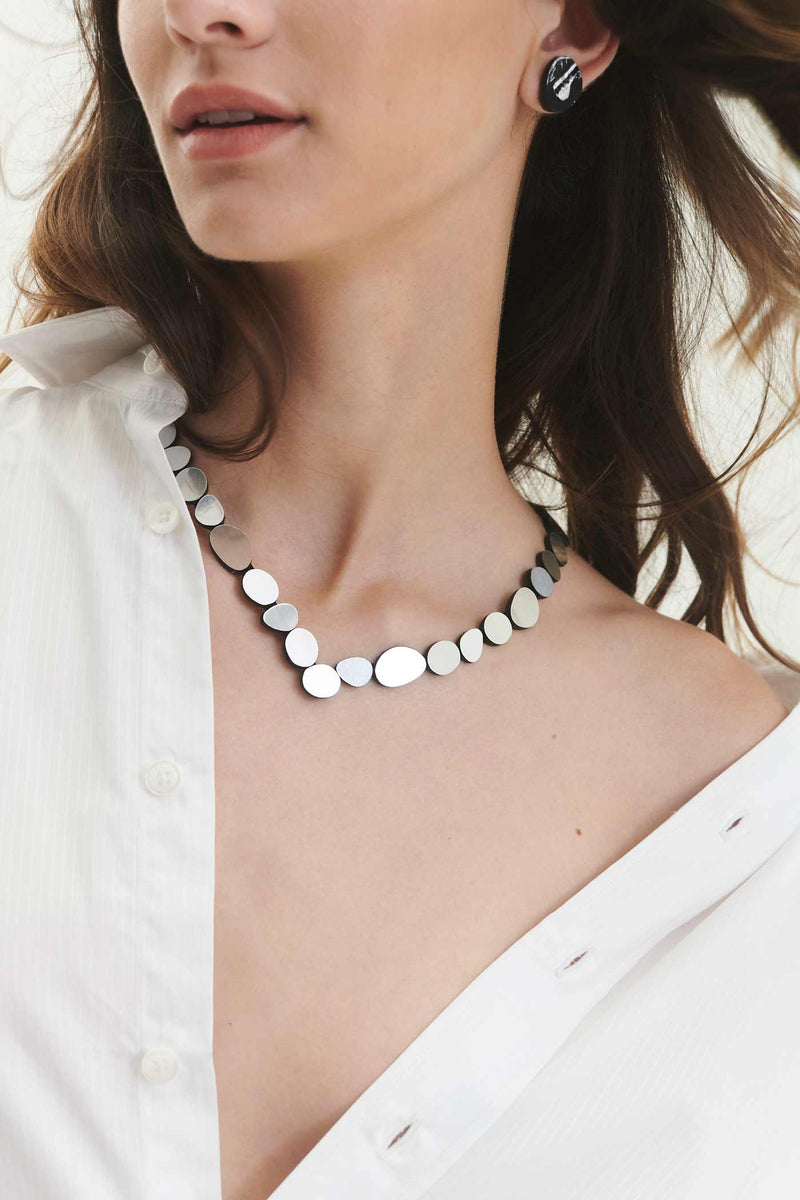 Collier V Réflexions Organiques - Argent