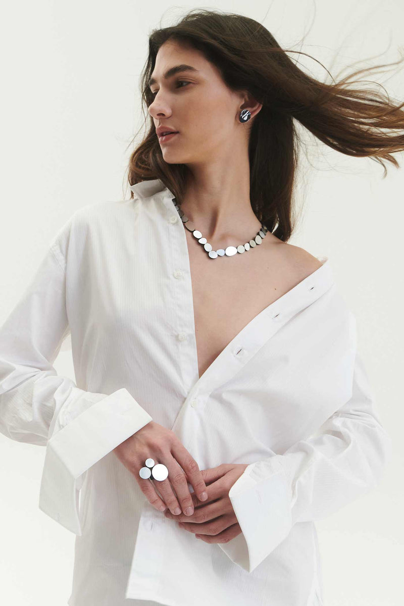 Collier V Réflexions Organiques - Argent