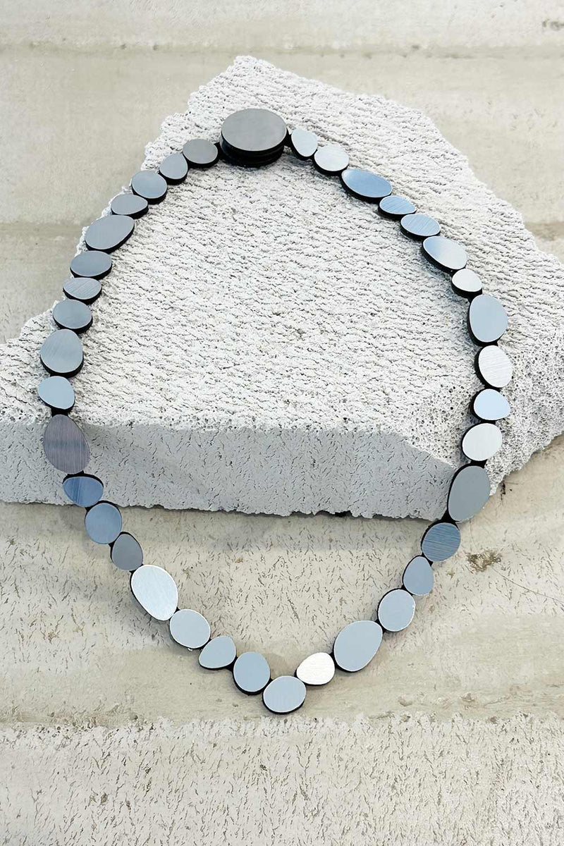 Organic Reflections V Necklace - Silver