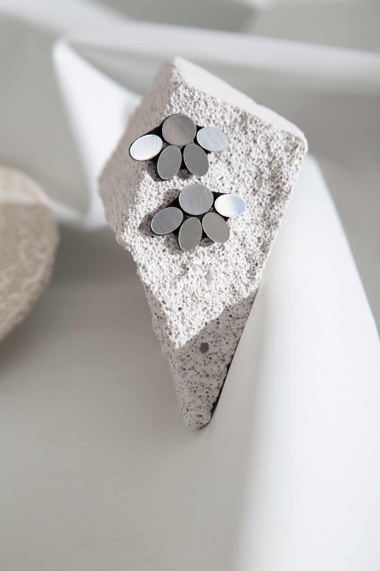 Pendientes Organic Reflections Pequeños - Plata