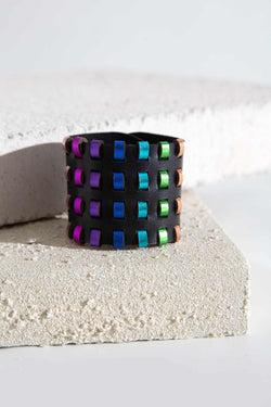 Rainbow Threads Bracelet - Black+Rainbow