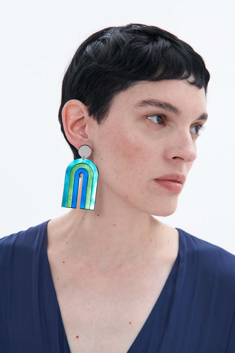 Rainbow Arch Earrings - Cool Colors