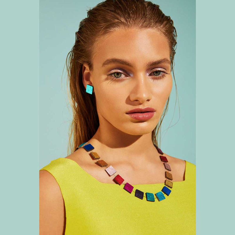 Rainbow Necklace Square Short