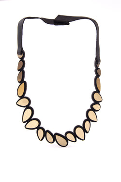 Collier rond Kate Leaves - Noir + Or