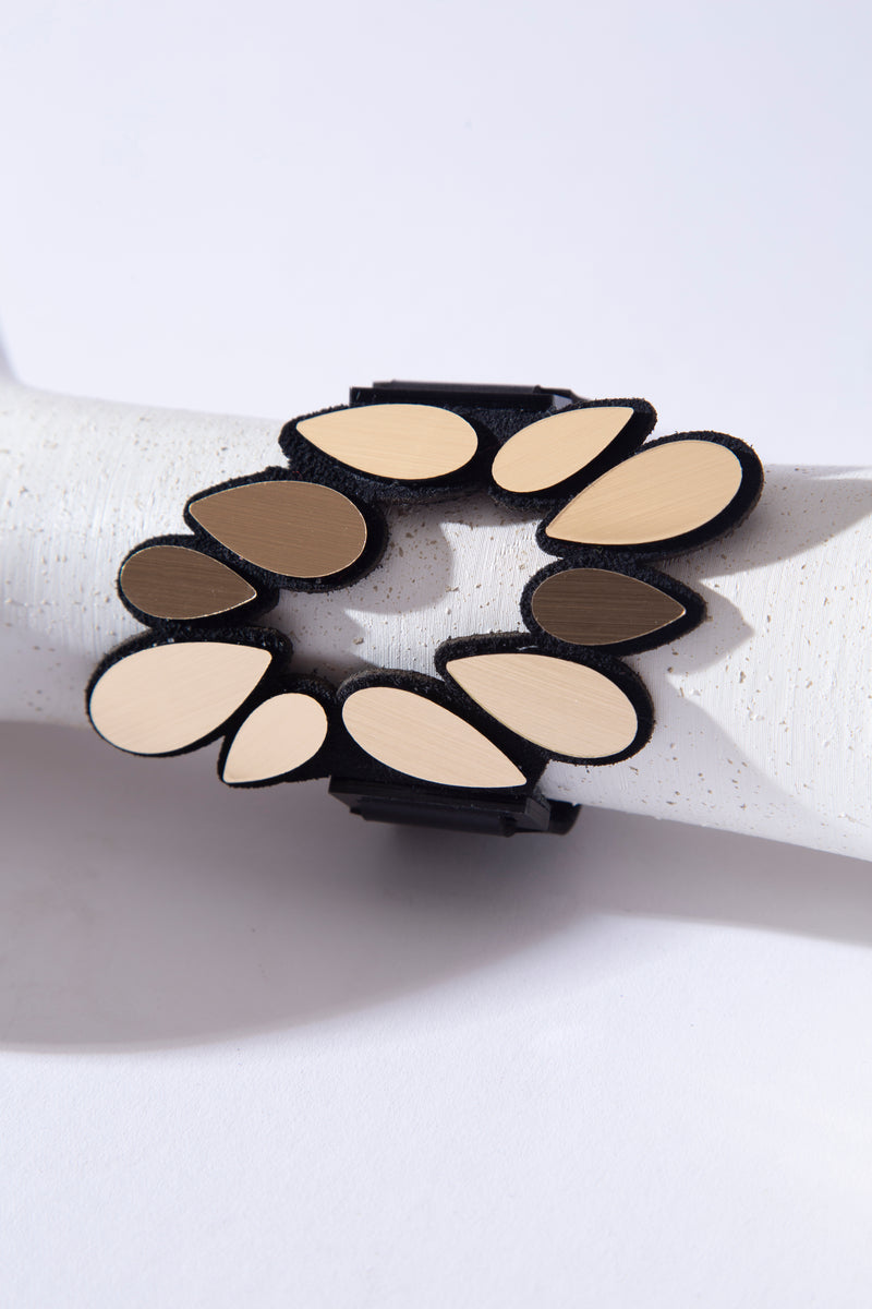 Bracelet Feuilles Kate - Argent et Or