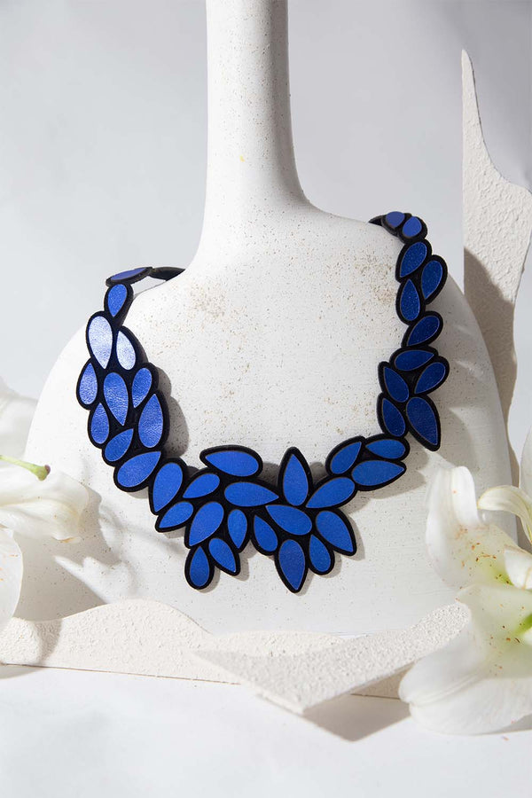 Raindrop Necklace Large - Blue*