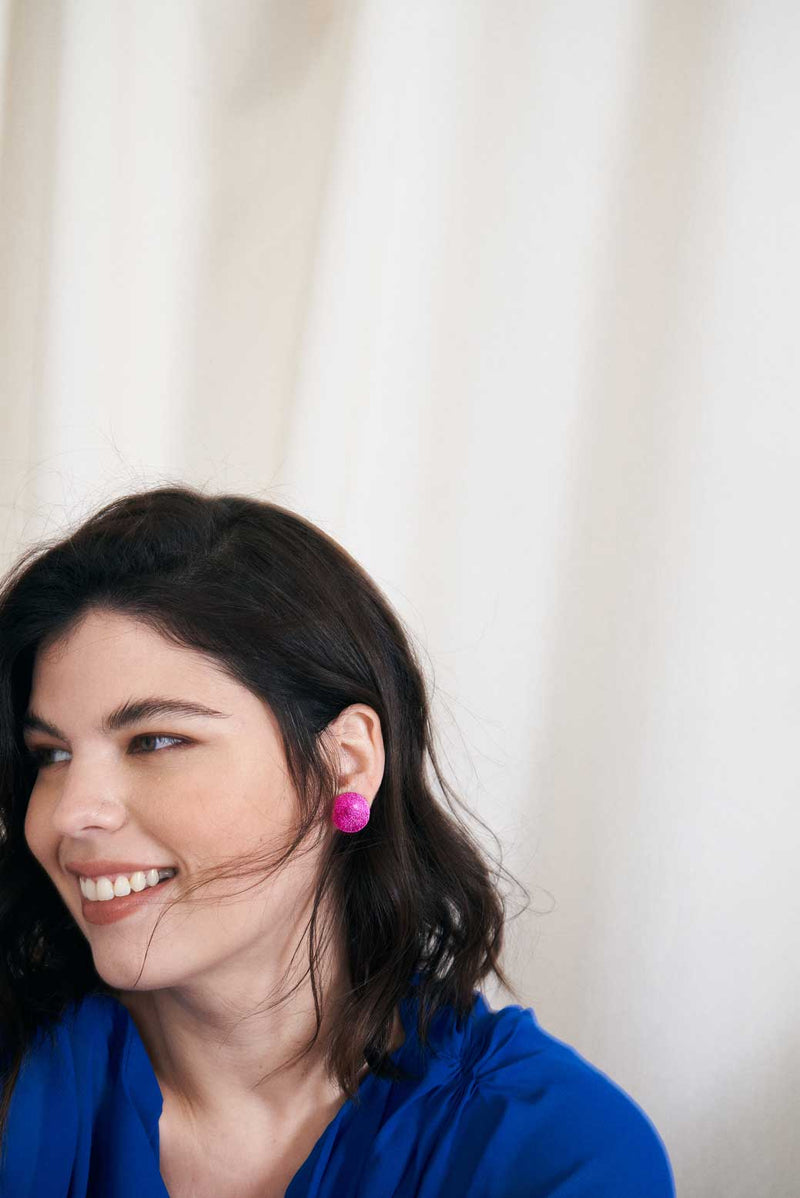 Boucles d'Oreilles Sarah's Dream Petites - Fuchsia