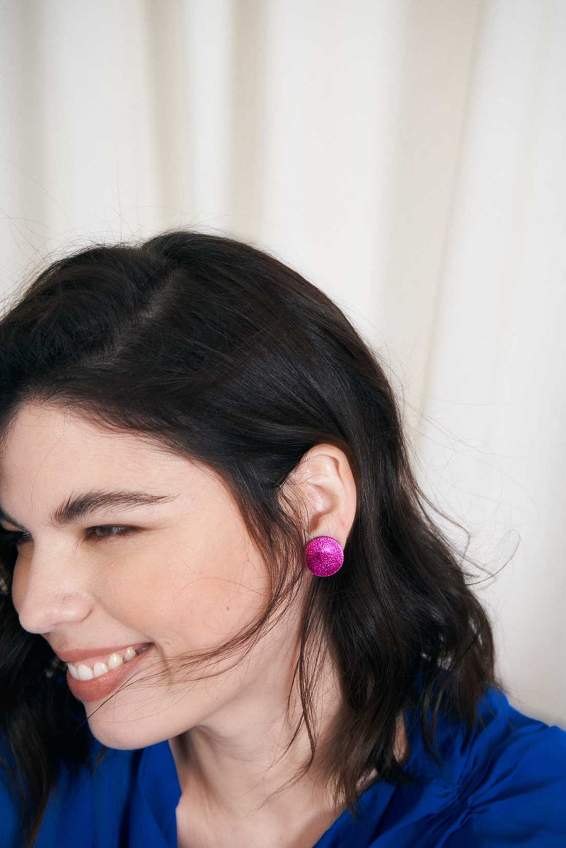 Sarah's Dream Earrings Small - Fuchsia