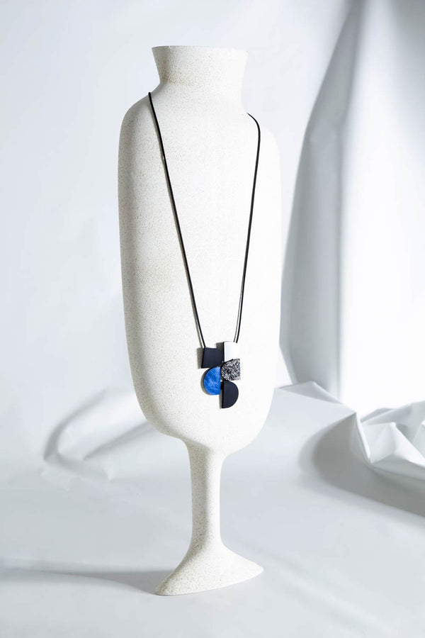 Sophie's Vision Pendant Necklace - Silver+Pewter+Black+Blue