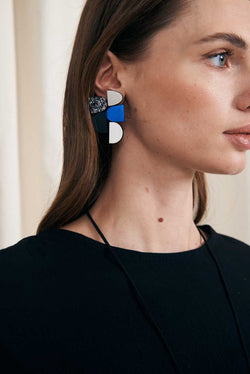 Pendientes Sophie's Vision - Plata+Negro+Peltre+Azul