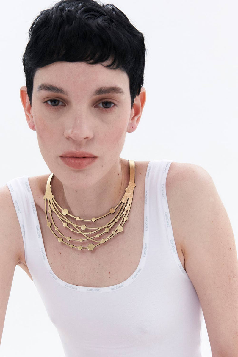 Victoria Threads Necklace - Gold *