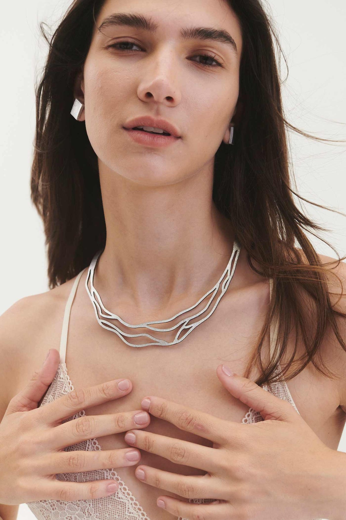 Victoria Wave Necklace - Silver