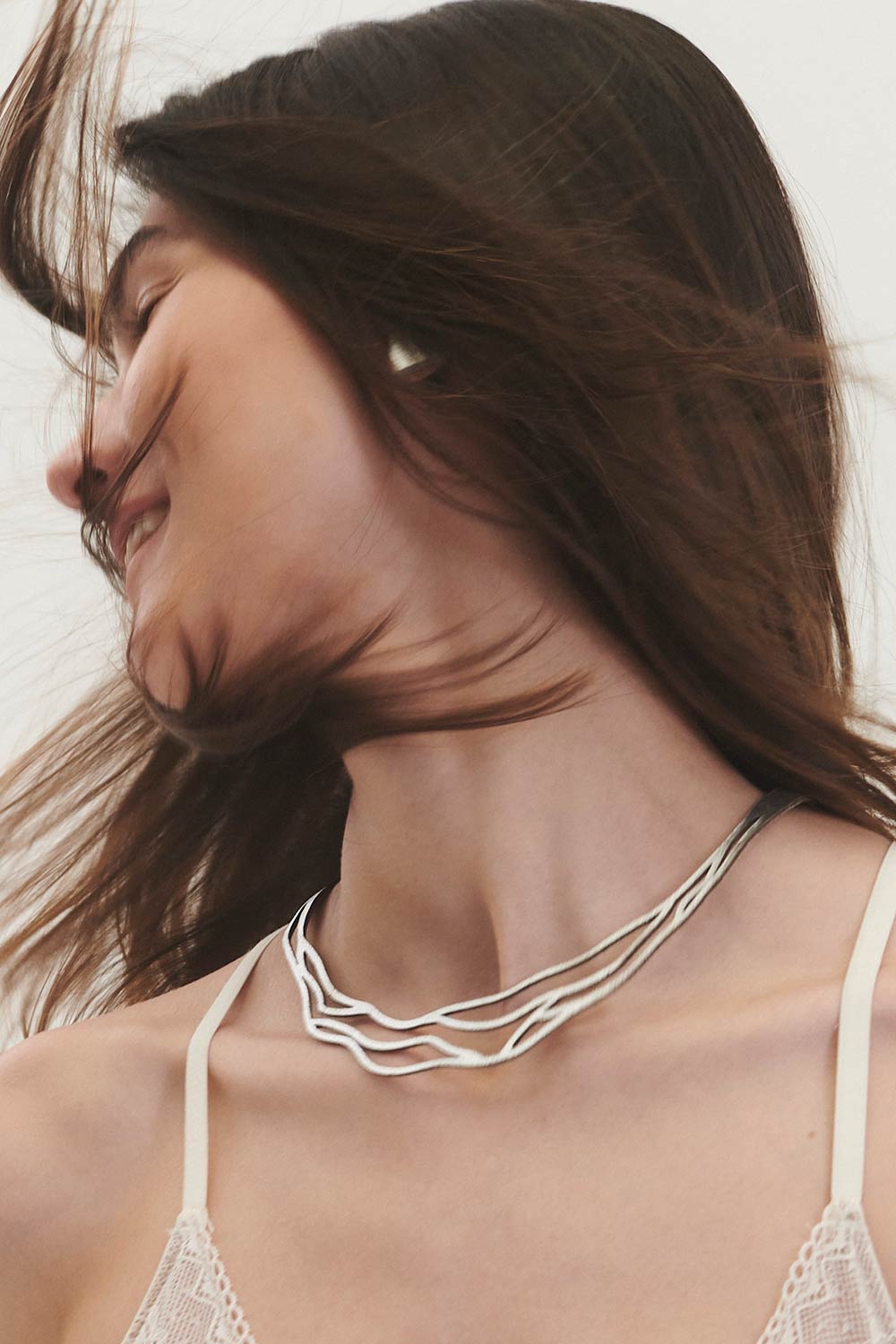 Victoria Wave Necklace - Silver
