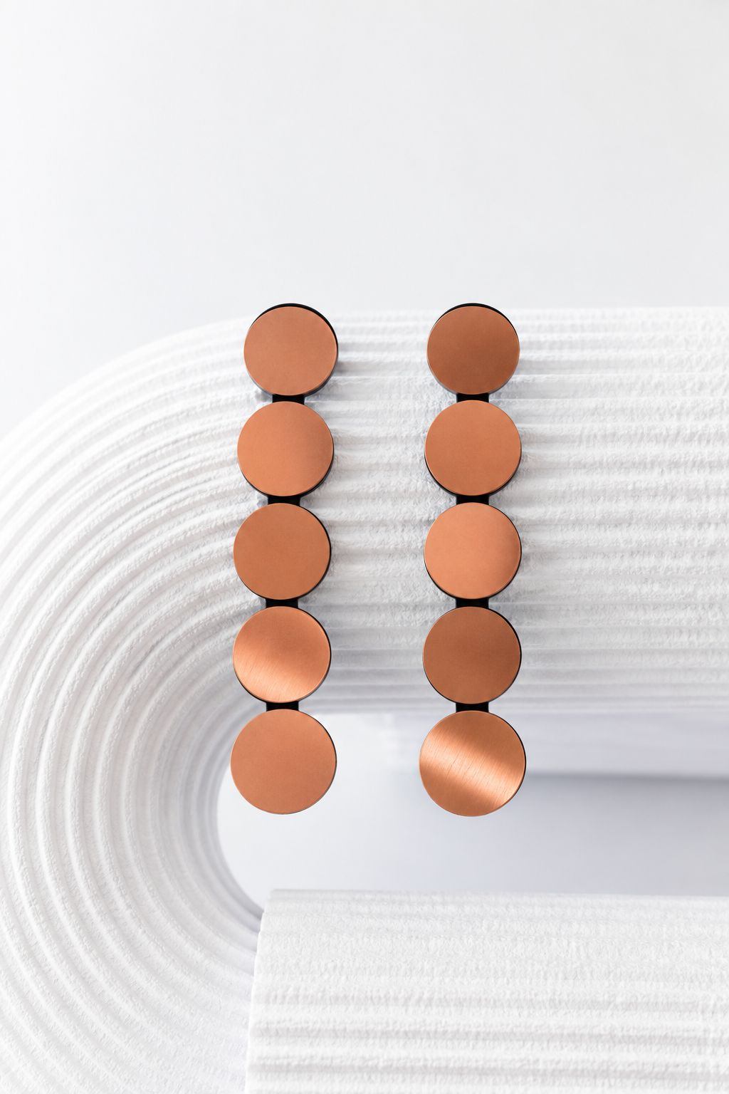Pendientes Abstraction 3 Puntos - Plata /Negro