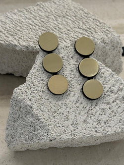 Boucles d'Oreilles Abstraction 3 Points - Argent & Noir