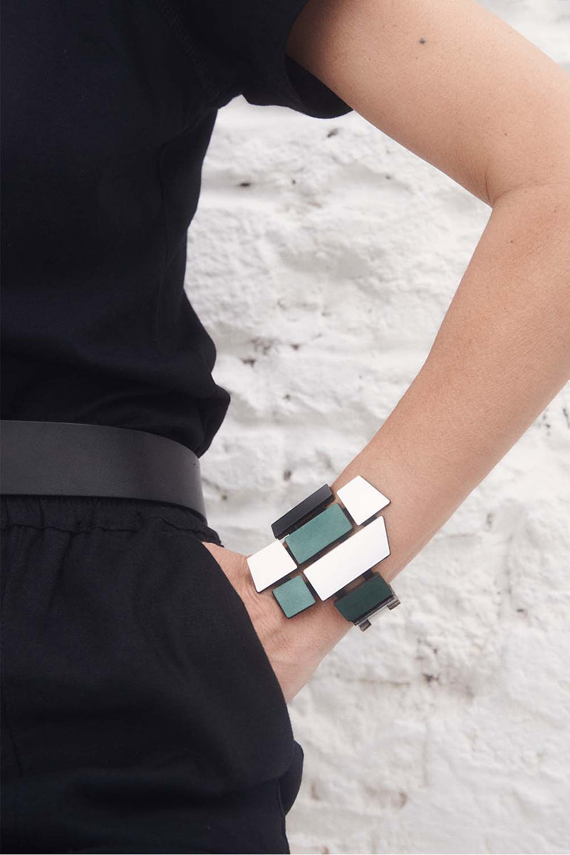Piet Bracelet - Silver & Green *