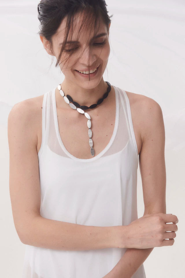 Collier Duo Curves - Argent & Or