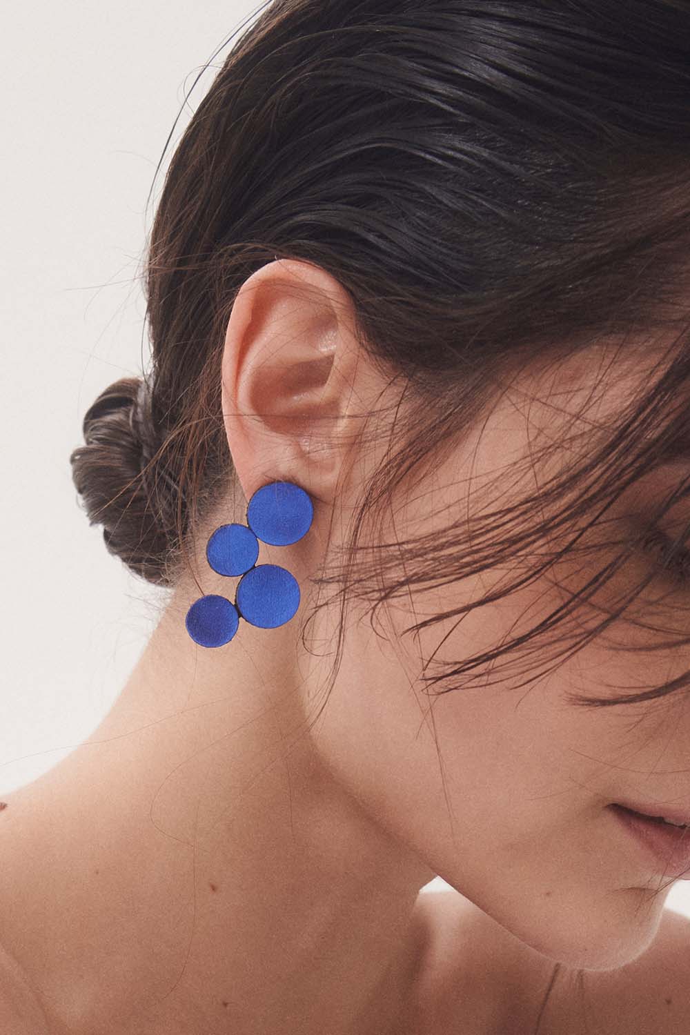 Pendientes Abstraction Pequeños - Azul Metálico 