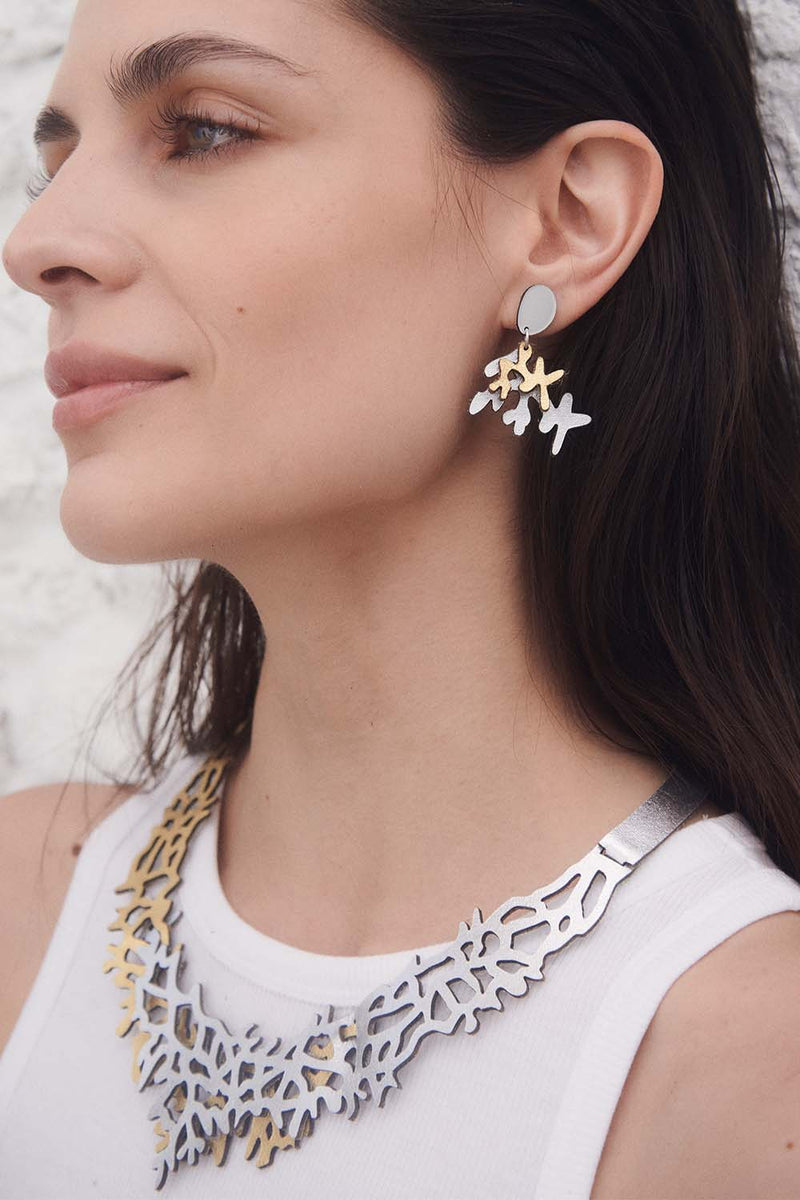 Mar Duo Earrings - Silver/Gold *