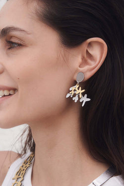 Mar Duo Earrings - Silver/Gold *