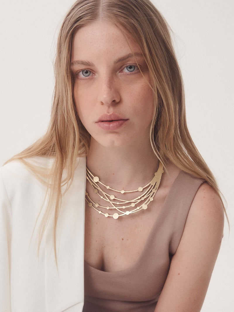 Victoria Threads Necklace - Gold