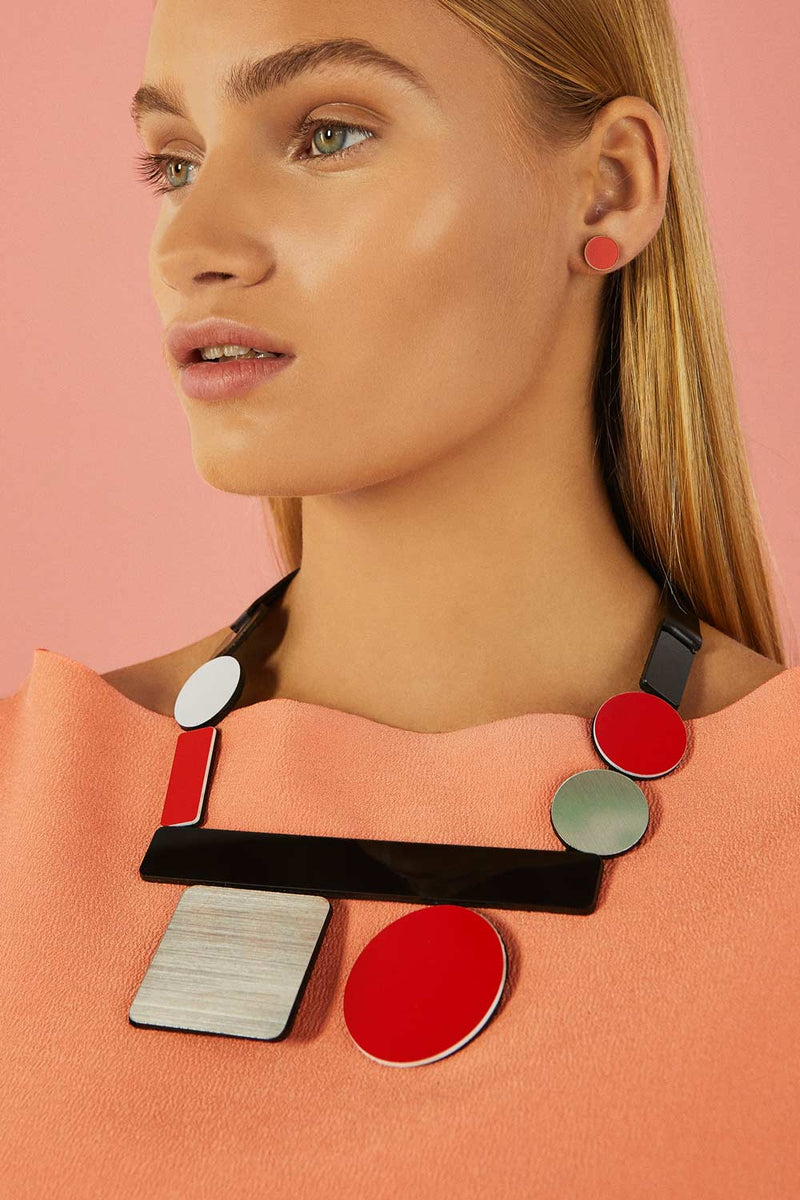 Bauhaus Necklace - Square/Circle