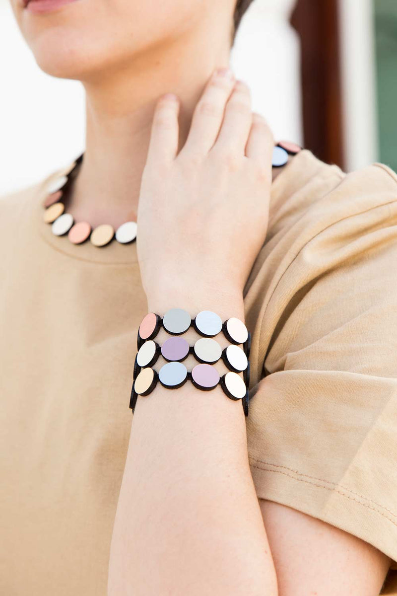 Abstraction Bracelet - Silver + Gold + Rose Gold