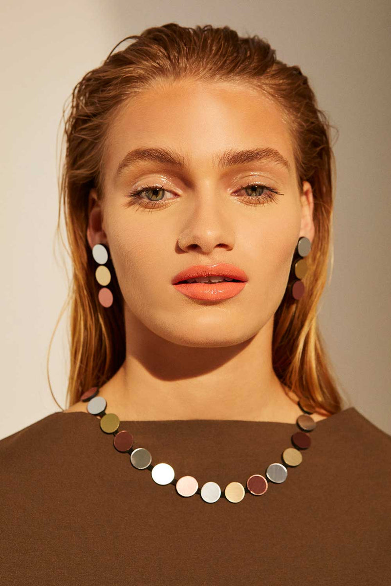 Pré-commander! Collier Abstraction Simple Strand - Argent & Noir
