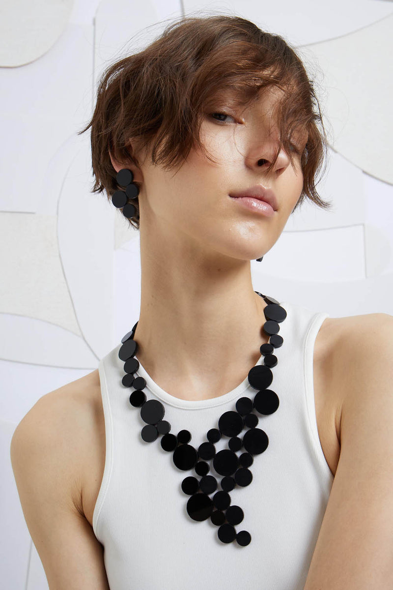 Abstraction Necklace V - Black