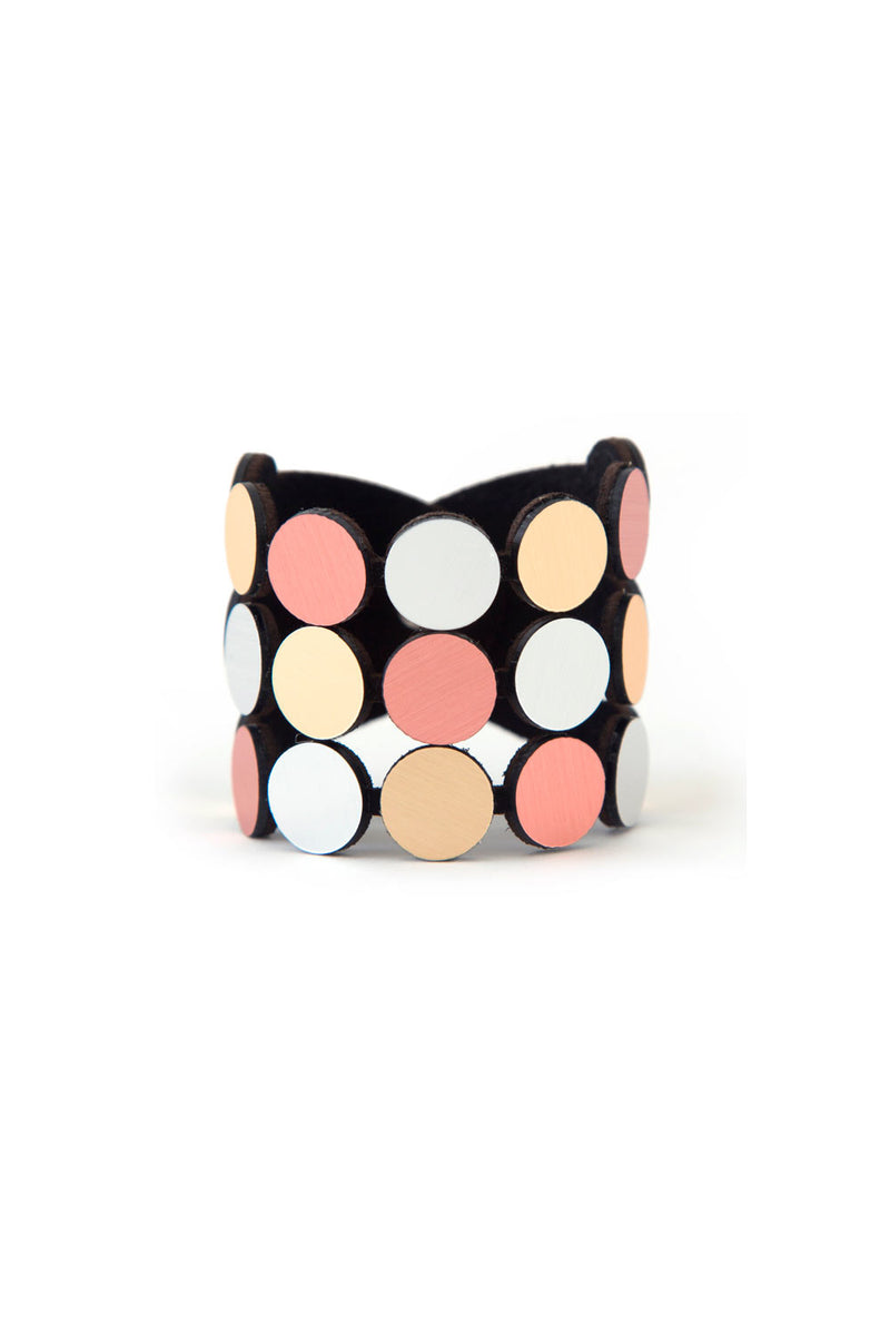 Bracelet Abstraction - Argent + Or + Or Rose