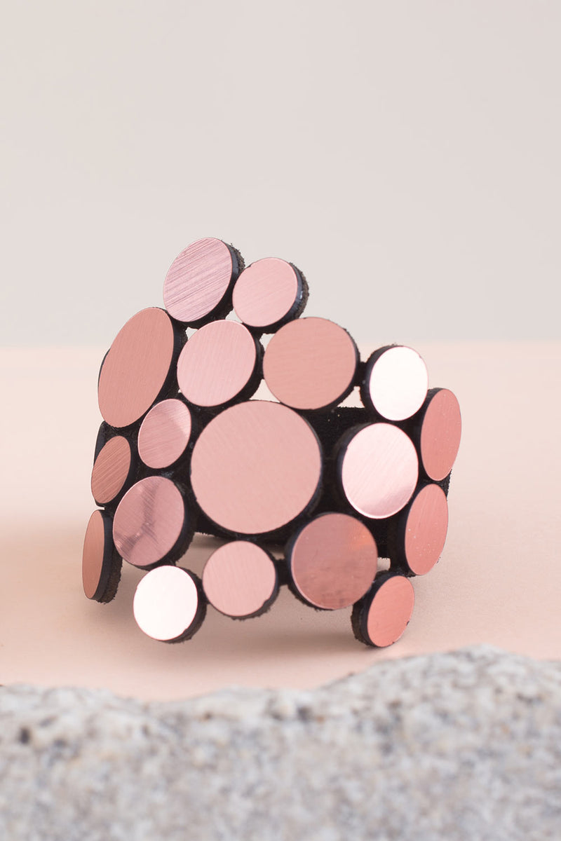 Abstraction Bracelet Asymmetric - Rose Gold