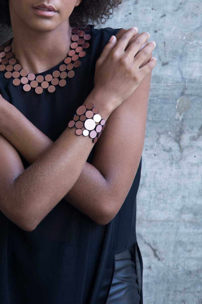Abstraction Bracelet Asymmetric - Rose Gold