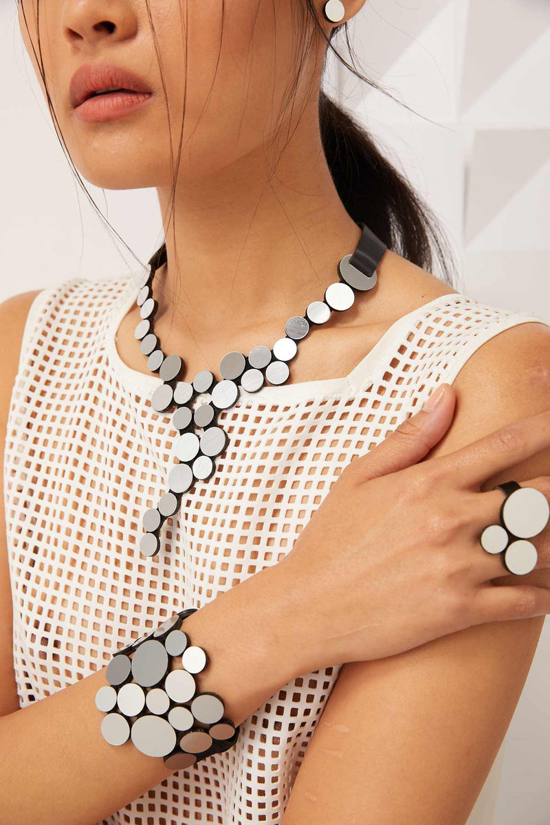 Collier Abstraction V - Argent