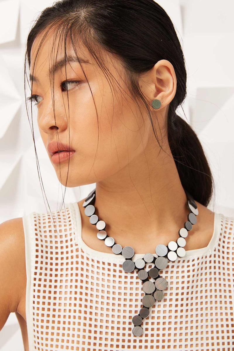 Collier Abstraction V - Argent
