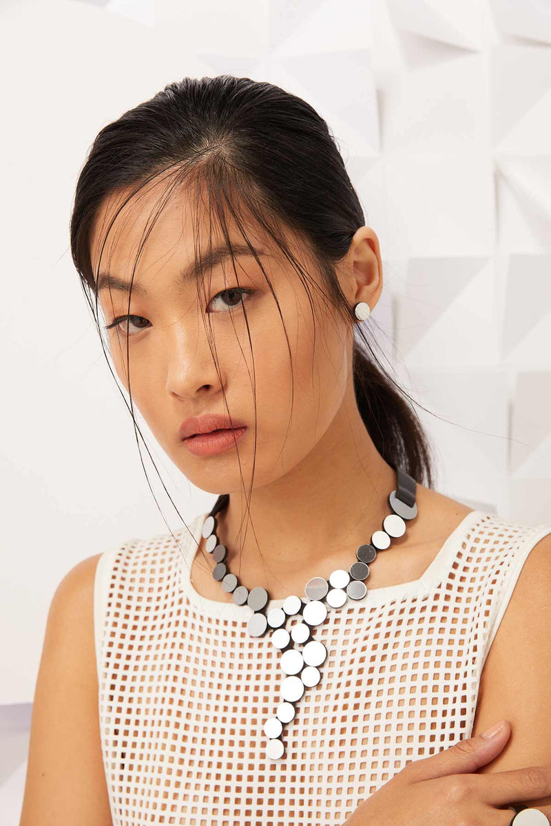 Collier Abstraction V - Argent