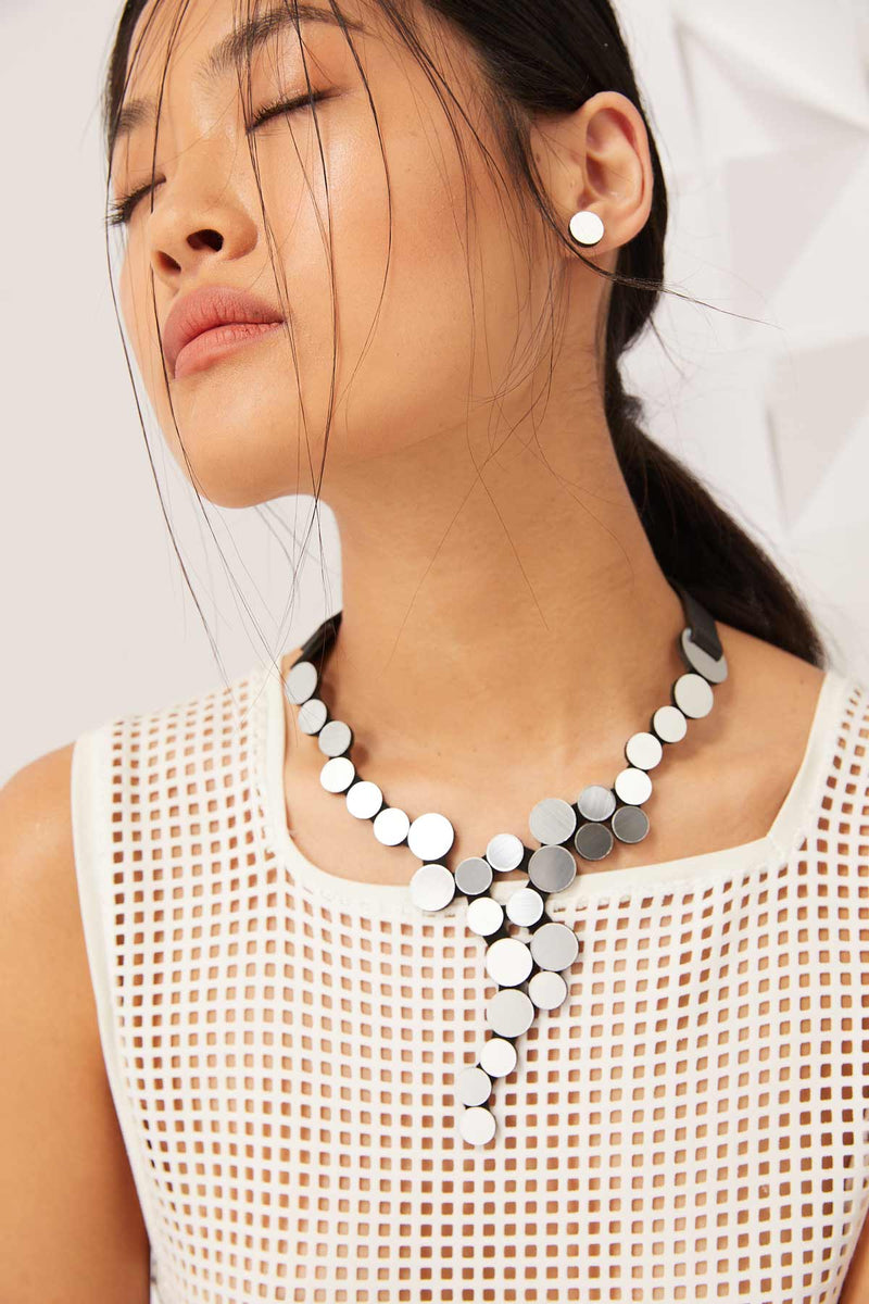 Collier Abstraction V - Argent