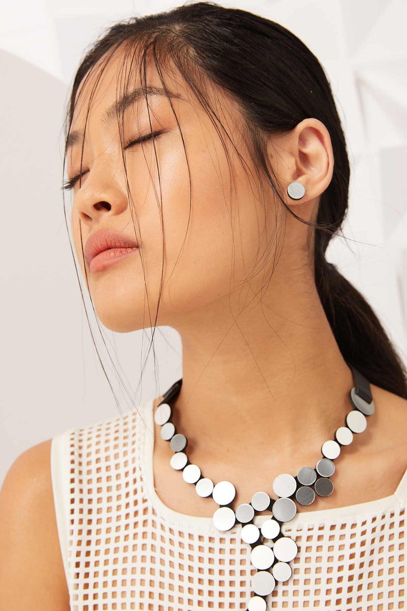 Collier Abstraction V - Argent