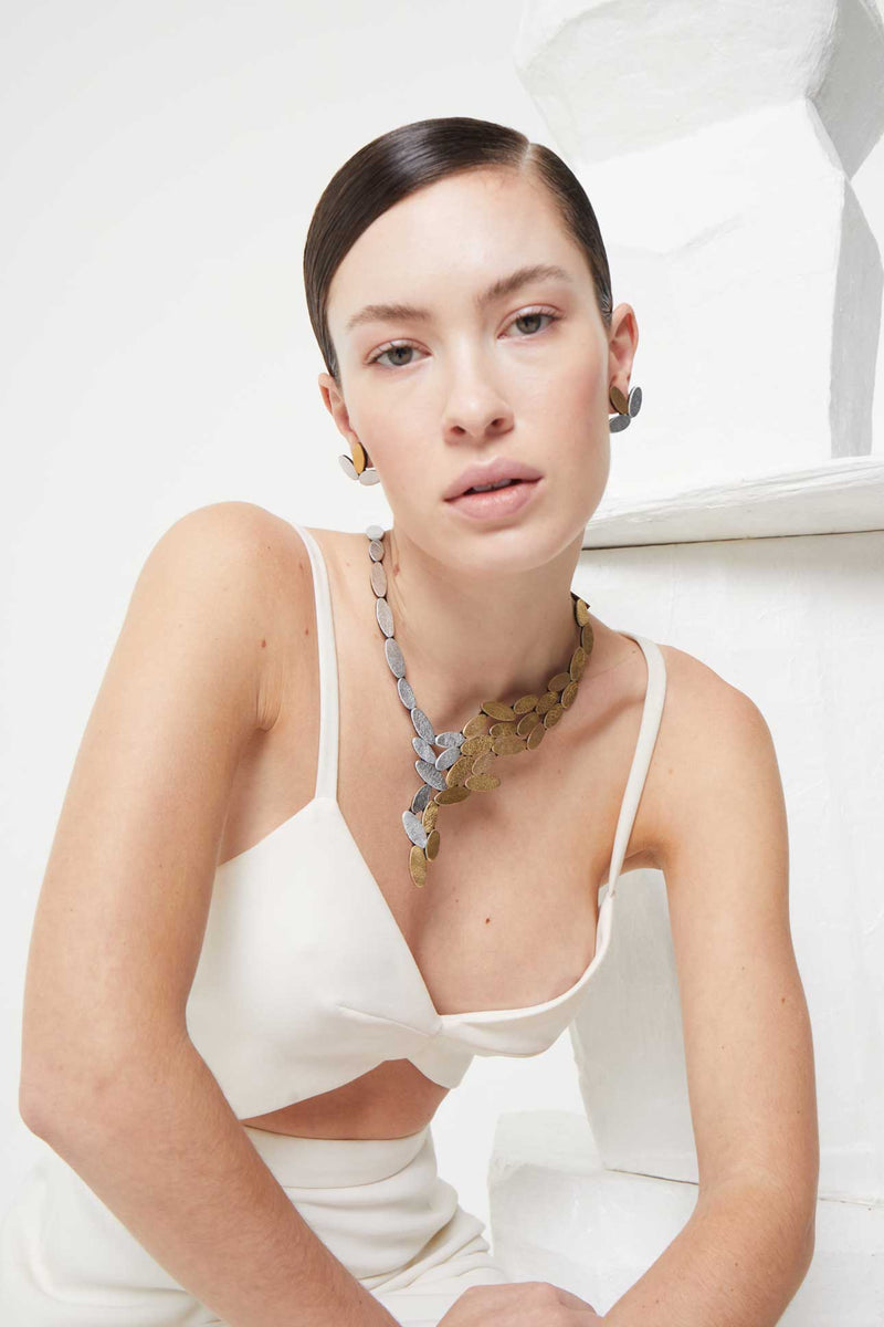 Collier Duo Curves - Argent & Or