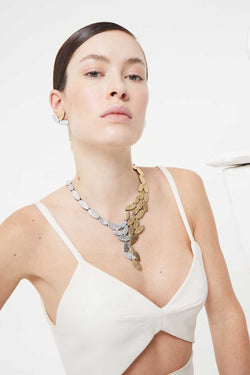 Collier Duo Curves - Argent & Or