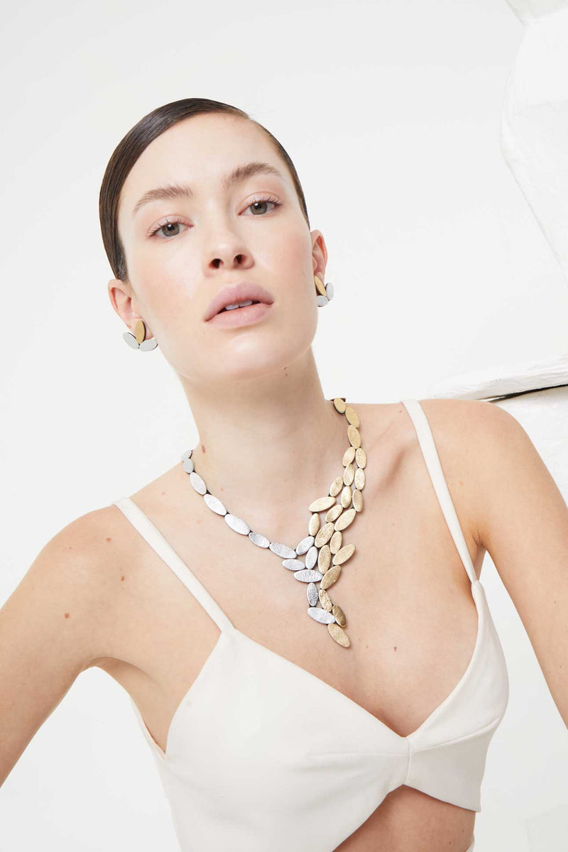 Collier Duo Curves - Argent & Or