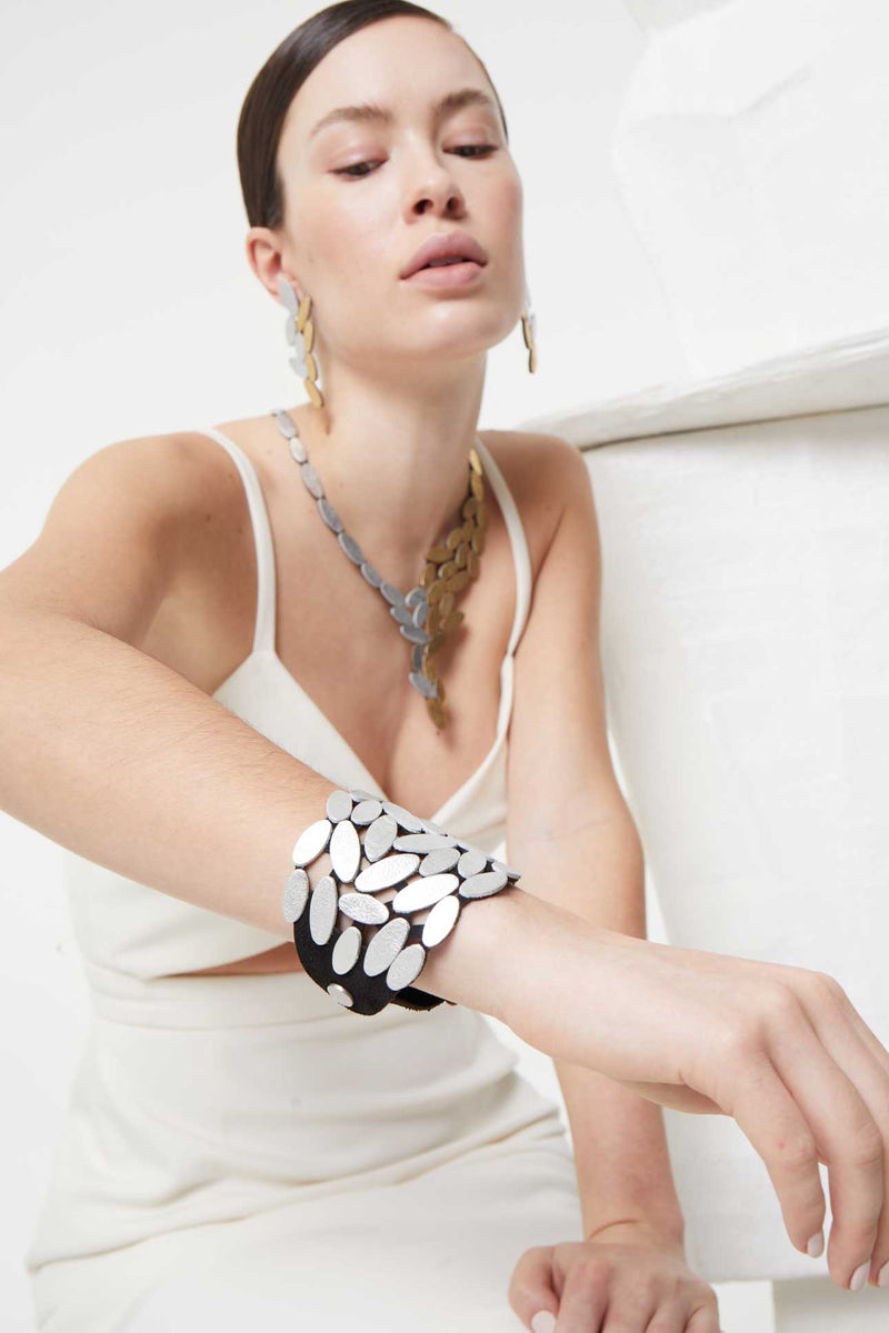 Collier Duo Curves - Argent & Or