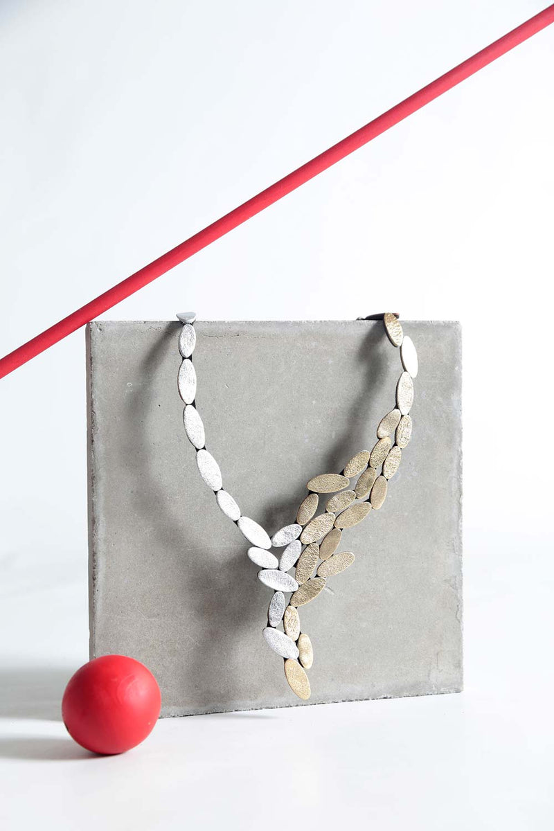 Collier Duo Curves - Argent & Or