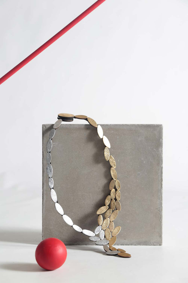 Collier Duo Curves - Argent & Or