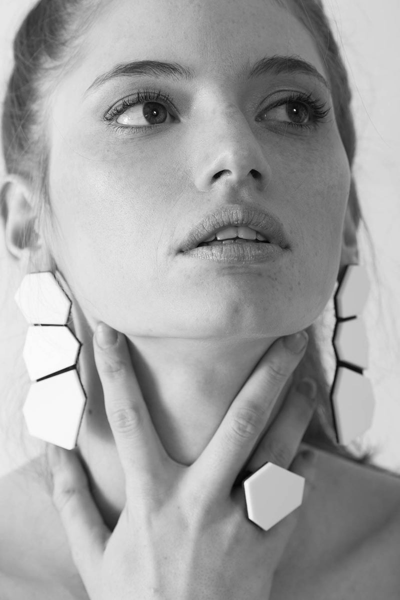 Greta Earrings - Polygon - Large